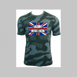 Punks not dead - Britská vlajka nočný " ruský " maskáč - Nightcamo SPLINTER, pánske tričko 100%bavlna